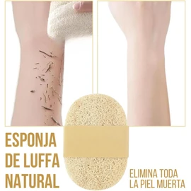 5 Esponja Vegetal Exfoliante Lufa 100% Natural Limpieza Corporal Elimina Piel Muerta Baño Almohadilla Perfecto para Baño Spa y Ducha Libres de Plástico