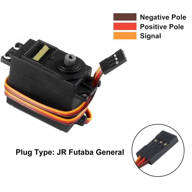 AEDIKO 6pcs MG995 Servo Motor Control 180 Angle Metal Gear