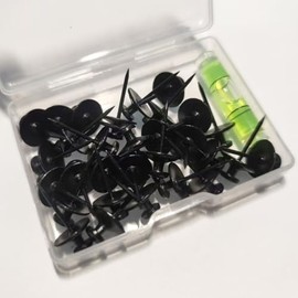 Picture Hanging Nails, Double Head Design, 30 Pack Picture Hanging Kit, Black Wall Tacks for Pictures and Hangings