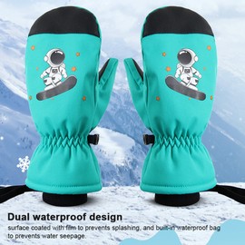 Waterproof Windproof Bike Gloves for Kids Winter Thickened Warm Children Gloves Outdoor Sports Ski Road Bicycle Thermal Gloves