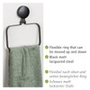 WENKO Static-Loc® Plus Pavia Black Towel Rail, Attachment without Drilling,