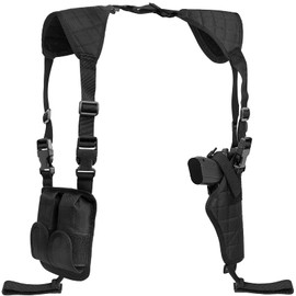 ZZY Shoulder Holster, Adjustable Vertical Gun Holster, Shoulder Holster for Pistols with Double Magazine Pouch, Left and Right Handed Universal Holster for Most Kinds of Pistols