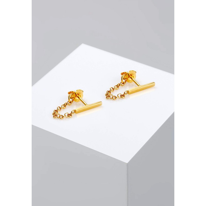 Elli Geo Earrings 925 Silver Women's, Silver, Gold