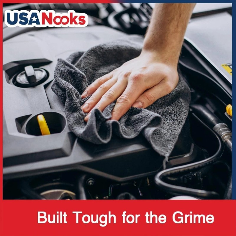 USANOOKS Microfiber Cleaning Cloth - 12Pcs 12.5x12.5 inch High Performance