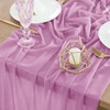 Socomi Purple Gauze Table Runner Chiffon Like Wedding Table Runner