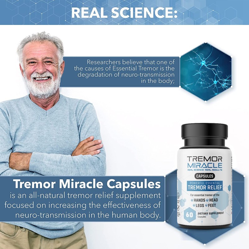 Real Science Nutrition Tremor Miracle Capsules - Essential Tremor Herbal