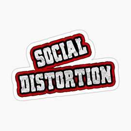 Social Distortion Sticker - Sticker Graphic - Auto, Wall, Laptop, Cell, Truck Sticker for Windows, Cars, Trucks