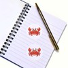 24 x 40mm Round 'Happy Crab' Stickers (SK00071928)