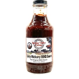 Spring Valley Farms BBQ Sauce 16 oz All Natural (Spicy Hickory BBQ Sauce)