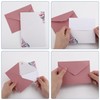 Pack of 24 Flower Writing Papers, with 12 Flower Paper