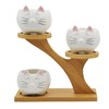 3 PCS Set Cute Animal Cat Shaped Ceramic Succulent Cactus