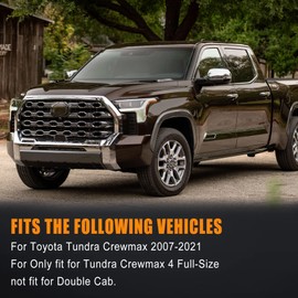 SHOZHO Roof Drip Side Trim Molding Drip Sealing Strip Kit Compatible with 2007-2021 Toyota Tundra Four Full Doors Replace#75552-0C060 75551-0C060 755520C060 755510C0