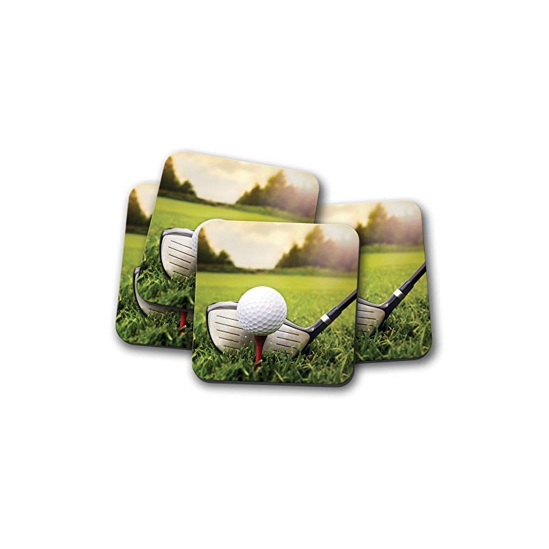 4 Set - Golfing Coaster - Golf Club Sports Dad