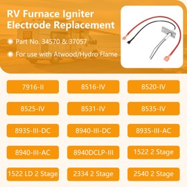 RV Furnace Igniter 34570 Replacement Electrode Assembly for Atwood/Hydro Flame RV Furnace Ignitor Electrode, Fit 8520-IV 8525-IV 8531-IV 8535-IV 8935-III-DC 8940-III-DC 8935-III-AC 8940-III-AC