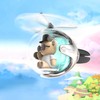 Helicopter Bear Pilot Car Air Freshener (Silver)