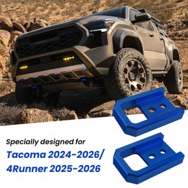 TECHPICCO Front Tow Hooks Covers for Tacoma 2024-2026/4Runner 2025-2026, Car Tow Hooks Compatible with Toyota Tacoma 2024-2026 4Runner 2025-2026 (Blue)
