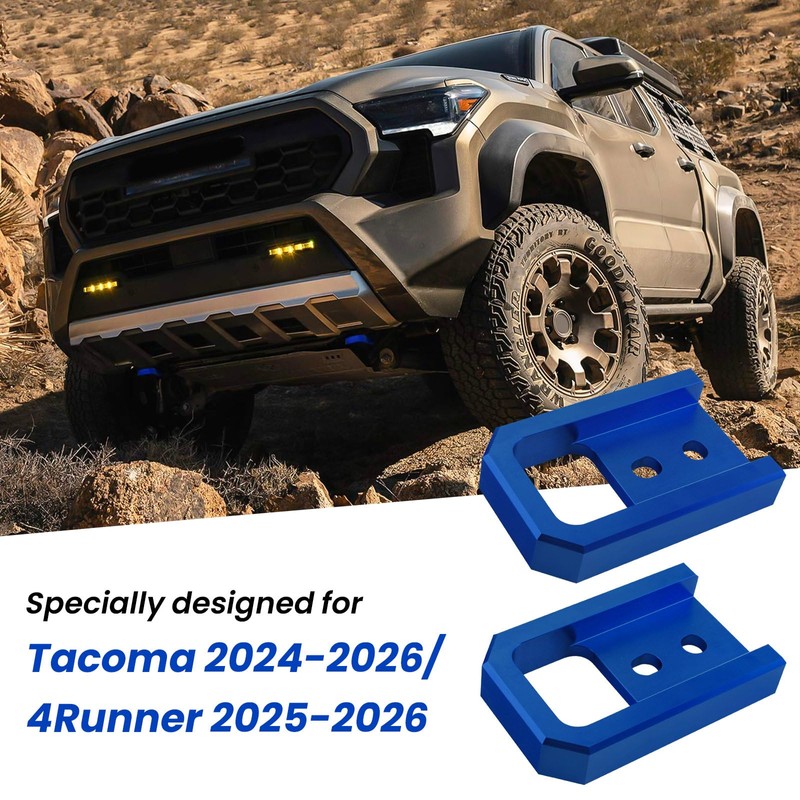 TECHPICCO Front Tow Hooks Covers for Tacoma 2024-2026/4Runner 2025-2026, Car