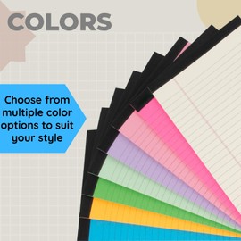 5x8 Inch Legal Pads 8 Pack - 8 Vibrant Colors for Desk Organizing | Writing Notepads with Tear-Off Pages, College Ruled Lines (28 Sheets/Pad Office Supplies)