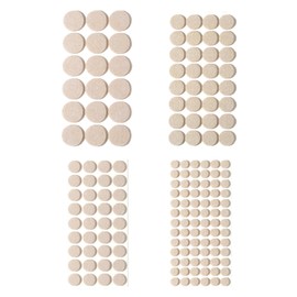 Felt Furniture Pads for Hardwood Floors 164 Piece, Furnigear Anti Scratches Felt Pads for Round Chair Feet Self Adhesive Chair Felt Pads Sliders Moving Your Furniture Smoothly, Beige