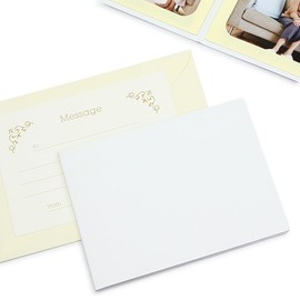 Yamadaya Latermat Store Plain Cover Photo Mount 2L Size 2 Sides Horizontal (With Envelope, Message Card: Ivy) (White)