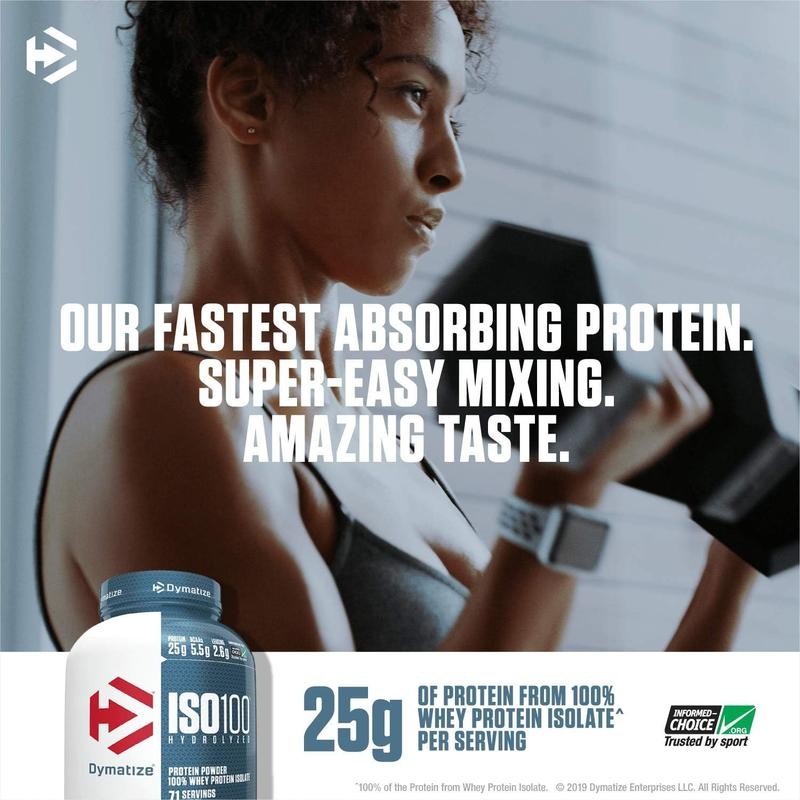 Dymatize ISO-100: Fuel Your Muscles with Pure, Fast-Absorbing Protein -