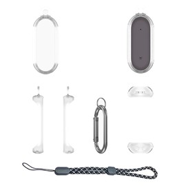 For PLAUD NotePin AI Case Cover [NOUKAJU] PLAUD NotePin AI Voice Recorder Cover TPU Protective Case (with Carabiner) Drop Prevention, Scratch Resistant, Shockproof, Waterproof, Dustproof (Clear)
