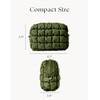 Unilily Puffy Cosmetic Bag for Women, Olive Green, Medium, Quilted