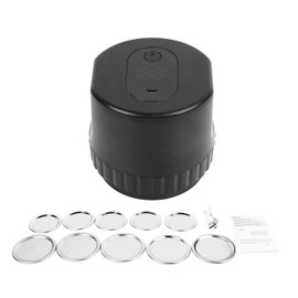 Electric Mason Jar Vacuum Sealer Kit with 10 Jar Lids with Lid Opener 2000mAh USB Charging Jar Seal Pump Kit for Wide and Regular Mouth