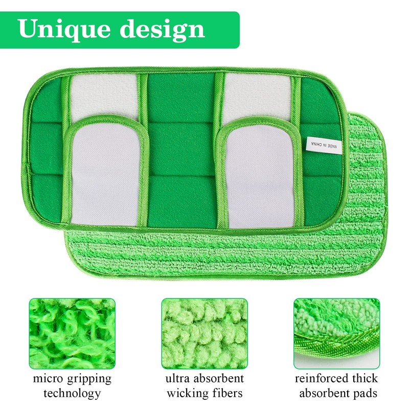 Antoble Reusable Pads Compatible with Flash Speedmop - Washable Microfiber