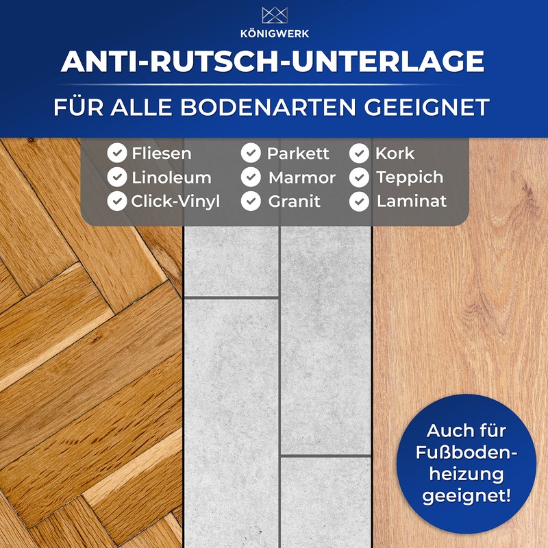 Königwerk Carpet Non-Slip Underlay (60 x 130 cm) – No