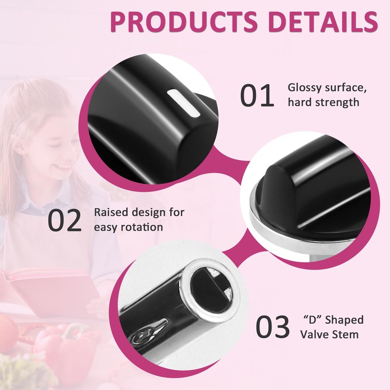 650847 Knob Cooktop Stove Replacements Compatible for Bosch Stove Knobs