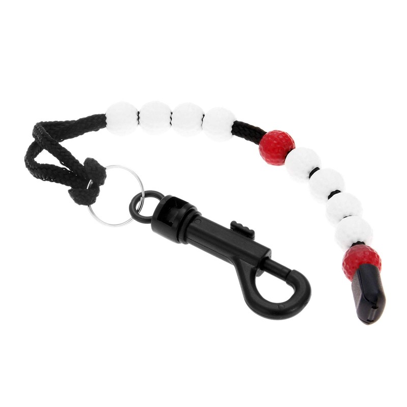 1 Piece Golf Beads Score Counter with Clip (Red), Golf