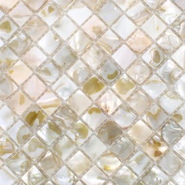 Shell Mother of Pearl Mosaic Tiles Cord Light Beige