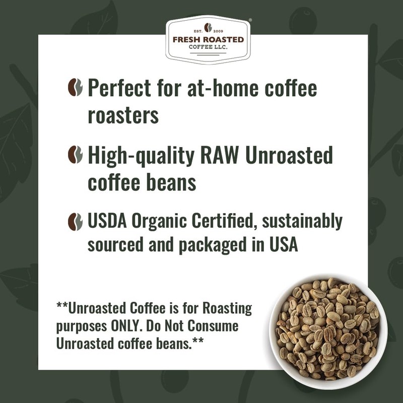 Fresh Roasted Coffee, Unroasted Organic Ethiopian Yirgacheffe | USDA Organic,
