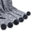 Premium Knit Throw Blanket 50 by 60-Inch W/Pom Pom, Super