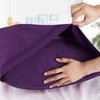 4 Pack Soft Microfiber Pillowcases with Embroidery - Envelope Closure,