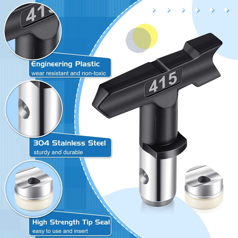 10 Pcs Spray Tips Reversible Spray Tip Airless Spray Nozzles