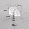 80Pack Shelf Support Pegs, Transparent Plastic Shelf Holder Pins,Bracket Pins,