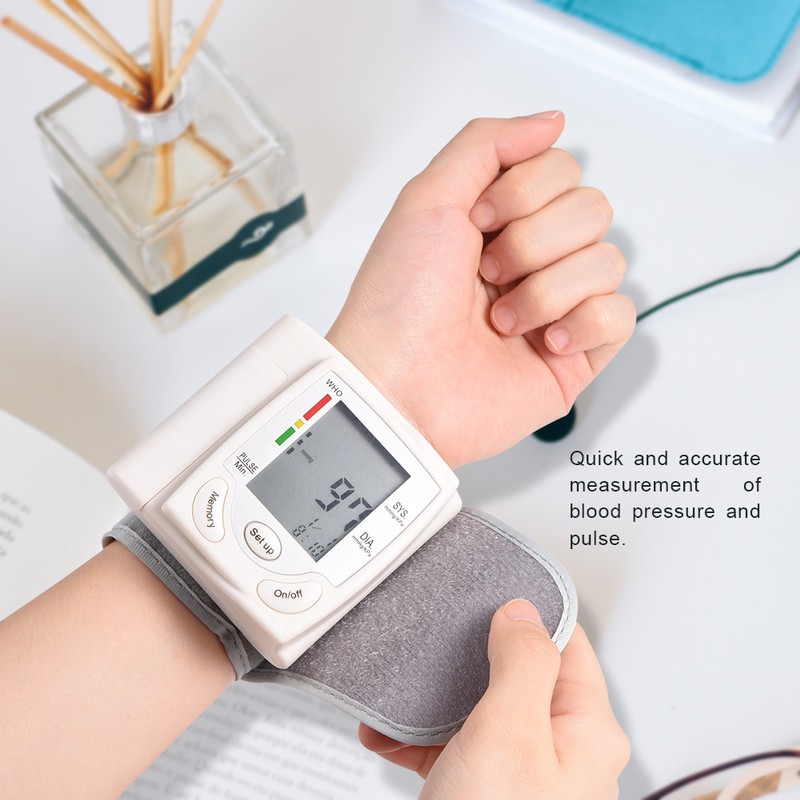 Automatic Digital LCD Wrist Cuff Blood Pressure Monitor Machine Measurement