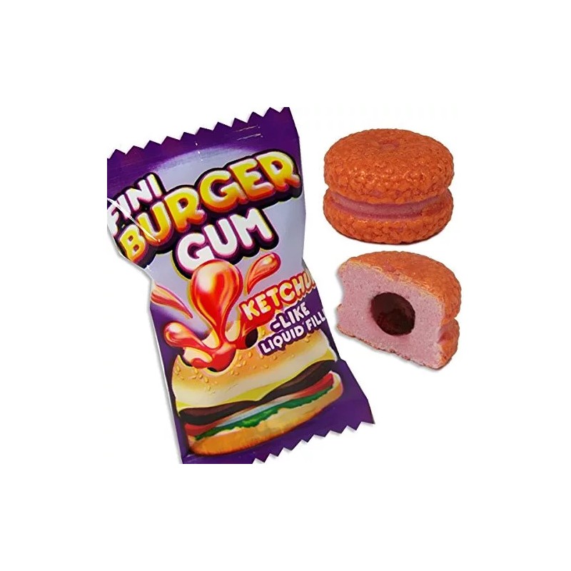 Fini Burger Bubble Gum - 24-Pack - Ketchup Flavored -