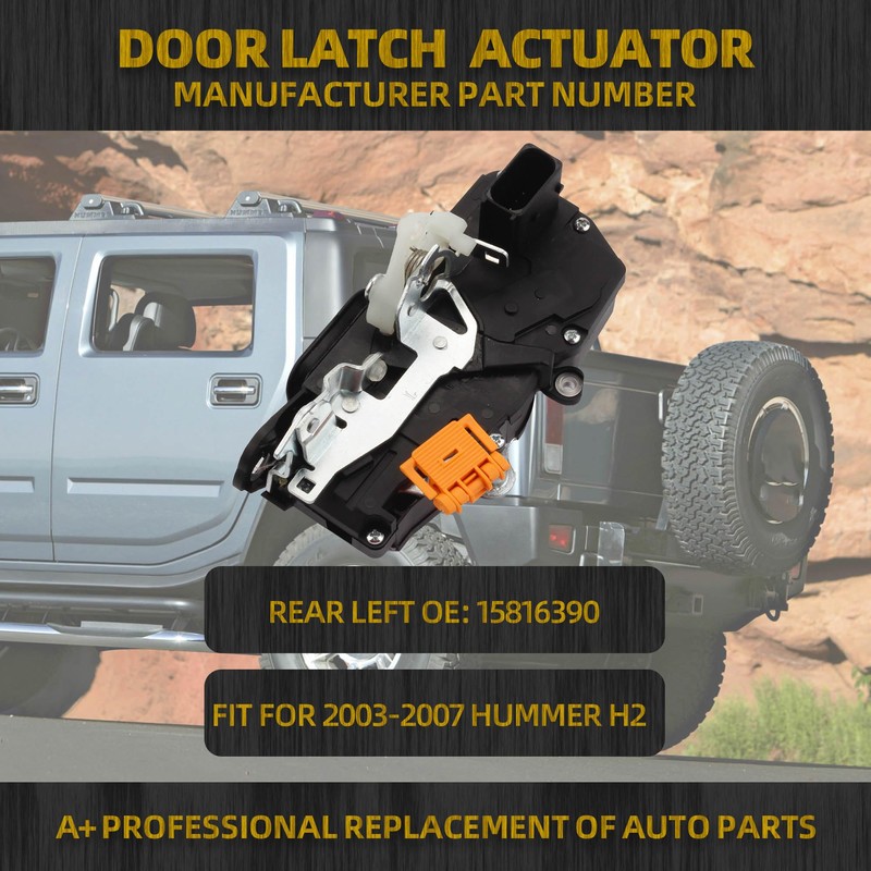Dasbecan Rear Door Lock Actuator Assembly Compatible with Hummer H2