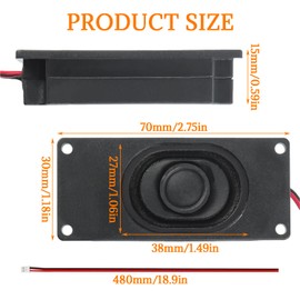 HUAREW Speaker 3W 8Ohm Speaker 3W 8Ohm JST-PH2.0 Interface for Arduino Motherboard Electronic DIY Projects and LCD TV Monitors (Pack of 4)