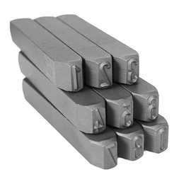 Dönges Hand Impact Stamp Set Sharpened, 9 Pieces, Numbers 0-9, Writing Height 8 mm (Impact Stamp)