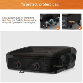 NOELIFE Griddle Cover for Blackstone 22 inch Tabletop Griddle Without Hood, Grill Cover for Adventure Ready Griddle 1666 Waterproof Outdoor BBQ Grilling Accessories (Cover Only)