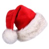 Beurio Deluxe Santa Hat Plush Pom Pom Christmas Hats for
