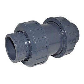 ERA Schedule 80 PVC 2 Inch True Union Ball Check Valve, Socket Connection – Prevents Backflow, Durable, and Leak-Proof – EPDM Seals, Upflow Installation Only