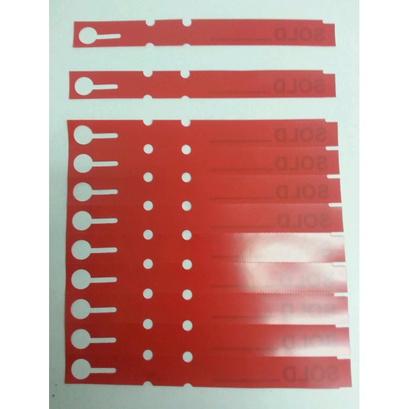 DP Industries RED SOLD TAGS {set of 100} - Tree