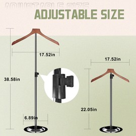 hanvate 4Pack Adjustable T Shirt Display Adult,22-38IN Flexible Shirt Rack Shoulder Stand, Portable Hanging Metal Clothes Display, Hanger Rack for Clothing Dress Garment Coat Retail