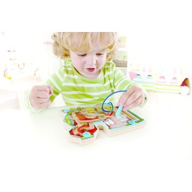 Hape E1701 Choo Choo Tracks - Wooden Train Magnetic Maze