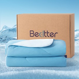 Bedtter® Luxe Cooling Comforter King size106 x90, Ultra-Fine Fiber for Hot Sleepers, Lightweight & Hypoallergenic Summer Blanket, Quick Cool Technology, Aqua Blue